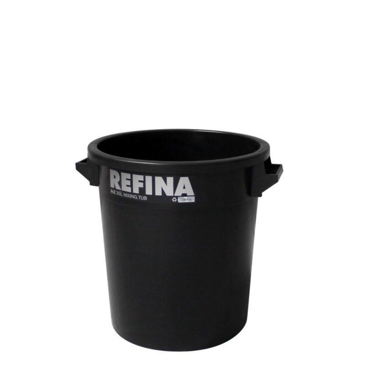 Refina X-2 plastic mixing tub 35L black (321040) - The Drylining Depot