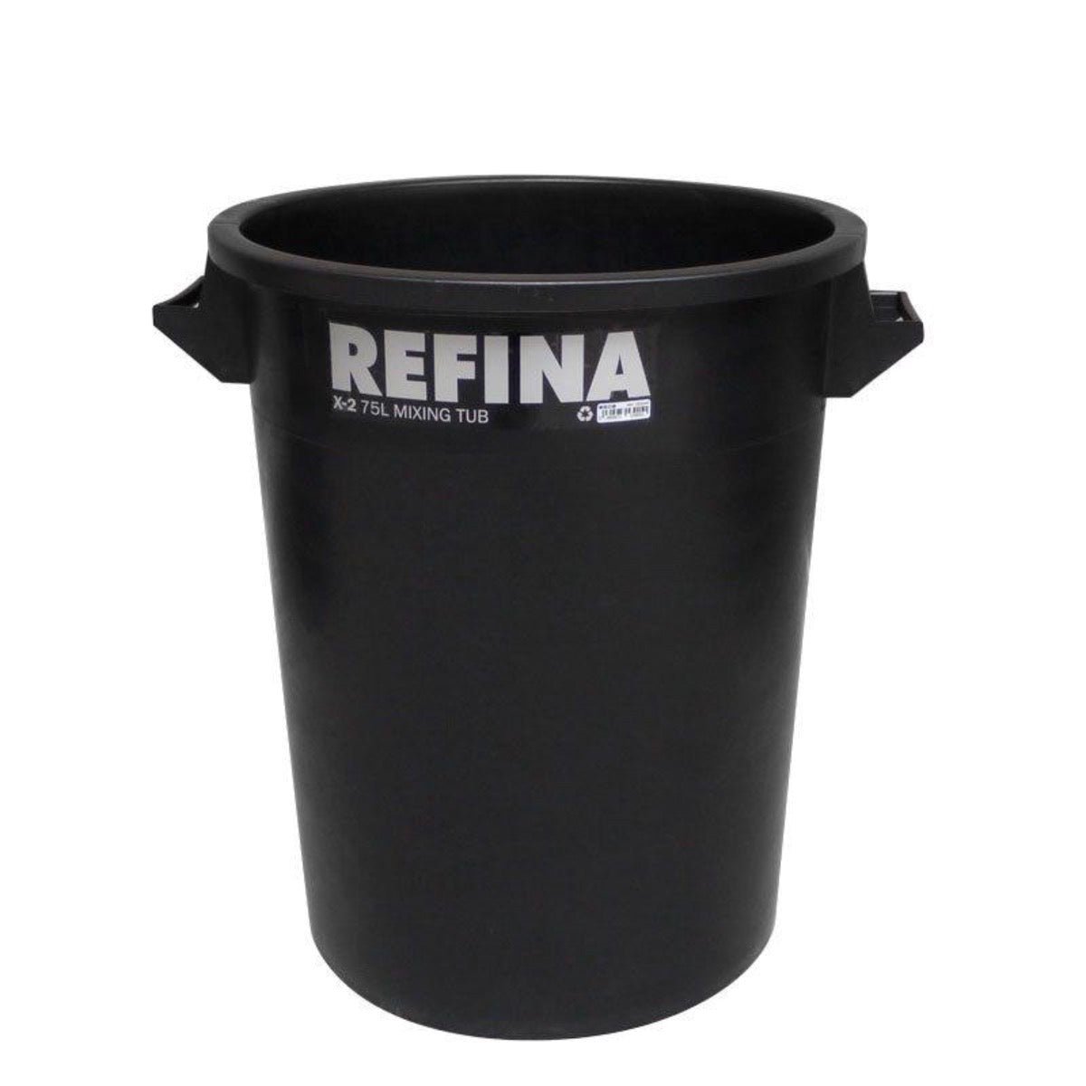 Refina X-2 plastic mixing tub 75L black (321042) - The Drylining Depot