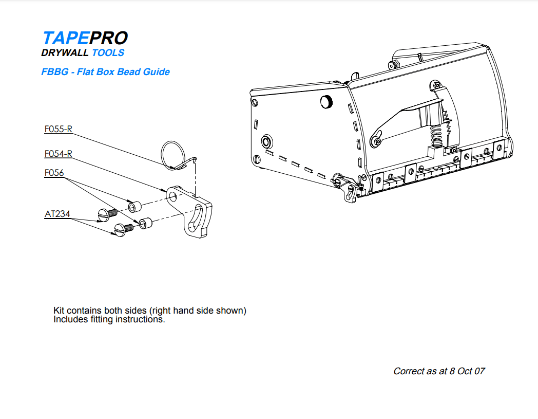 Tapepro - Flat Box Bead Guide - The Drylining Depot