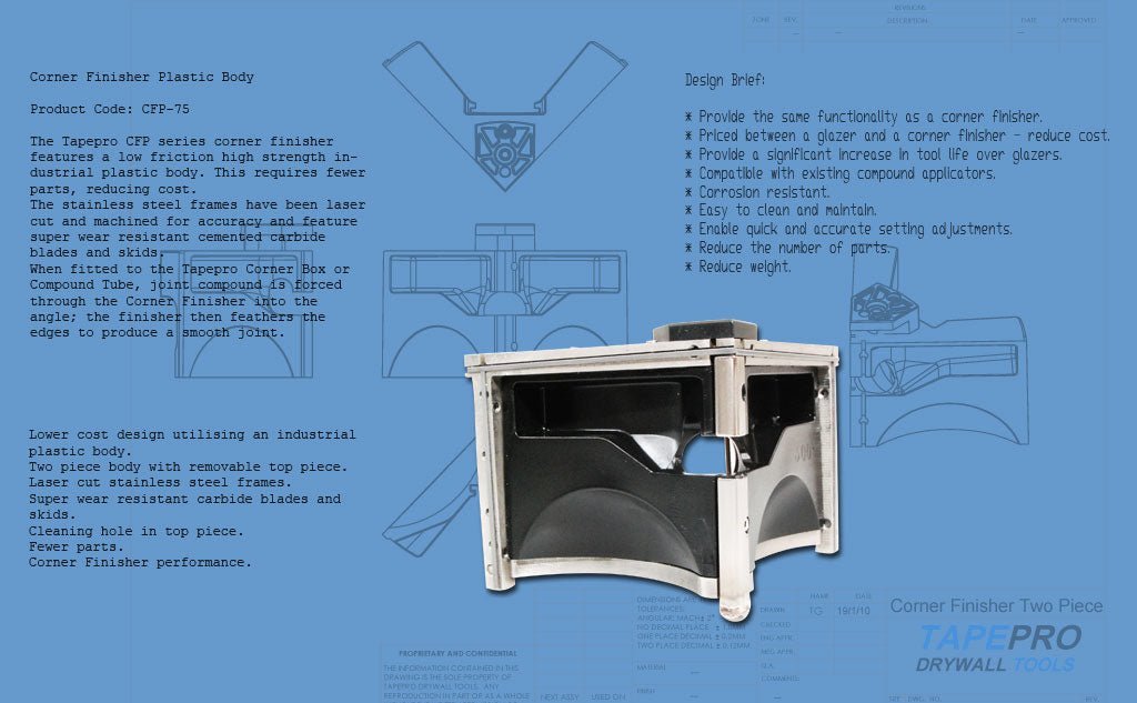 Tapepro - P Series Corner Finisher - 3" - The Drylining Depot